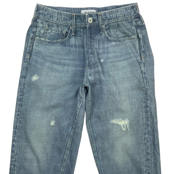 Rag And Bone Miramar Relaxed Jogger Pant S Glass Hill Blue Faux Jean - Picture 7 of 12